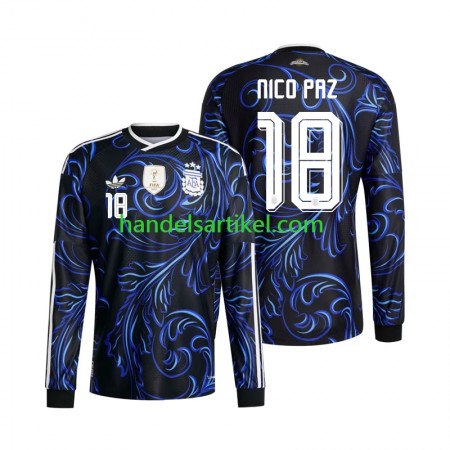 Argentinien Nico Paz 18 Auswärts Trikotsatz World Cup 2026 Langarm